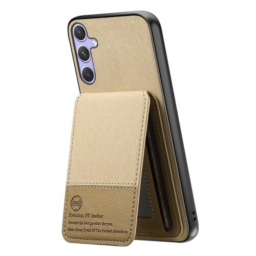 LEMAXELERS Handyhülle für Samsung Galaxy A06 4G Hülle Brieftasche [RFID-Blockierung] Cover Stoßfest Schutzhülle mit Kartenfach Ständer Wallet Case Handy Tasche Hülle für Galaxy A06 4G Gold SDXB von LEMAXELERS