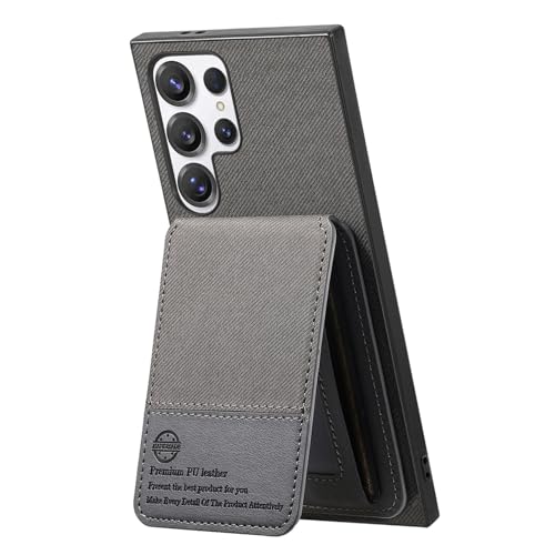 LEMAXELERS Handyhülle für Samsung Galaxy S23 Ultra Hülle Brieftasche [RFID-Blockierung] Cover Stoßfest Schutzhülle mit Kartenfach Ständer Wallet Case Handy Tasche Hülle für Galaxy S23 Ultra Gray SDXB von LEMAXELERS