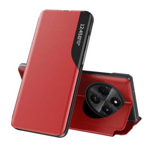 LEMAXELERS Handyhülle für Xiaomi Redmi 14C Hülle,Redmi 14C Wake Up Smart View Klappbar Leder Schutzhülle Flip Cover mit Standfunktion 360 Schutz Stoßfest Lederhülle für Redmi 14C Rot CC. LEMAXELERS Handyhülle für Xiaomi Redmi 14C Hülle,Redmi 14C Wake Up Smart View Klappbar Leder Schutzhülle Flip Cover mit Standfunktion 360 Schutz Stoßfest Lederhülle für Redmi 14C Rot CC. von LEMAXELERS