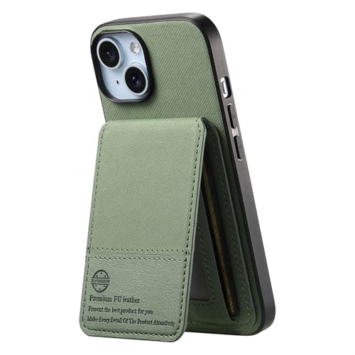 LEMAXELERS Handyhülle für iPhone 15 Plus Hülle Flip Brieftasche [RFID-Blockierung] Cover Stoßfest Schutzhülle mit Kartenfach Ständer Wallet Case Handy Tasche Kompatibel mit iPhone 15 Plus Green SDXB von LEMAXELERS