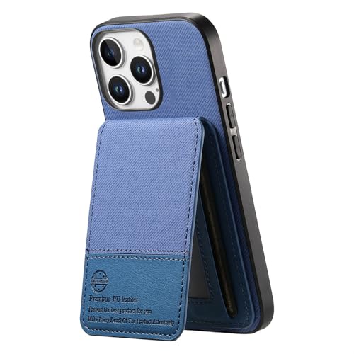 LEMAXELERS Handyhülle für iPhone 15 Pro Max Hülle Brieftasche [RFID-Blockierung] Cover Stoßfest Schutzhülle mit Kartenfach Ständer Wallet Case Handy Tasche Kompatibel mit iPhone 15 Pro Max Blue SDXB von LEMAXELERS