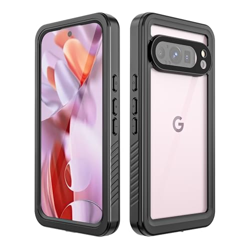 LEMAXELERS wasserdichte Hülle für Google Pixel 8 Pro Handytasche IP68 Wasserdicht Hülle mit Kameraschutz 360 Grad Outdoor Schutzhülle Robust Case Handyhülle für Google Pixel 8 Pro Schwarz FSK von LEMAXELERS