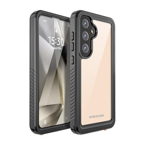 LEMAXELERS wasserdichte Hülle für Samsung S25 Plus Unterwasser Handytasche IP68 Wasserdicht Hülle mit Kameraschutz 360 Grad Outdoor Schutzhülle Robust Case Handyhülle für Galaxy S25 Plus Schwarz FSK von LEMAXELERS