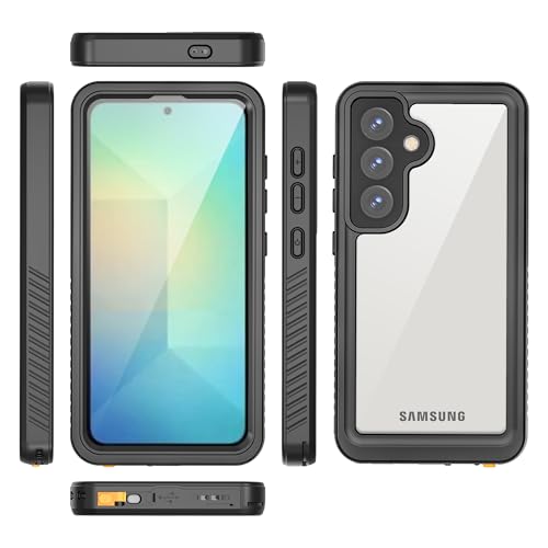 LEMAXELERS wasserdichte Hülle für Samsung S25 Unterwasser Handytasche IP68 Wasserdicht Hülle mit Kameraschutz 360 Grad Outdoor Schutzhülle Robust Case Handyhülle für Galaxy S25 Schwarz FSK von LEMAXELERS