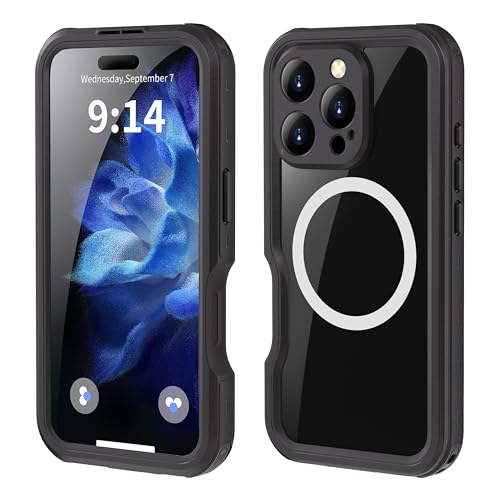 LEMAXELERS wasserdichte Hülle für iPhone XR Unterwasser Handytasche IP68 Wasserdicht Hülle mit Kameraschutz 360 Grad Outdoor Schutzhülle Robust Case Handyhülle für iPhone XR Schwarz FSK von LEMAXELERS