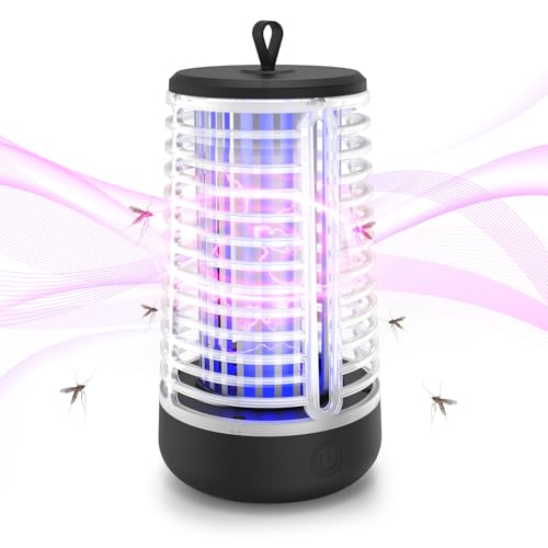 Mückenschutz Elektrischer Insektenvernichter, UV Mückenvernichter, Elektrischer Insektenvernichter mit Lichtsensor, Elektrische Mückenfalle Mückenlampe für Schlafzimmer Camping Garten Innen und Aussen von LEMENG