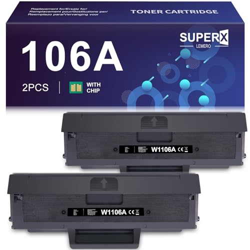 LEMERO SUPERX 106A Toner Kompatibel für HP 106A W1106A für HP Laser MFP 107w 137fnw 135a 107a 135w 137fwg 135wg 107r 135r von LEMERO SUPERX