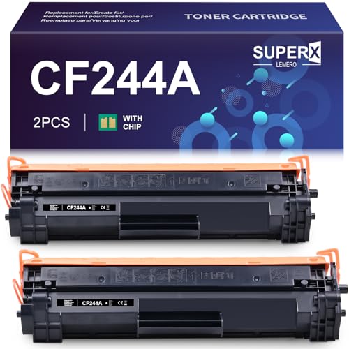 LEMERO SUPERX Toner Kompatibel für HP 44A CF244A für HP Laserjet Pro M28w Toner für HP Laserjet Pro MFP m15w Toner M28a M15a 2xSchwarz von LEMERO SUPERX