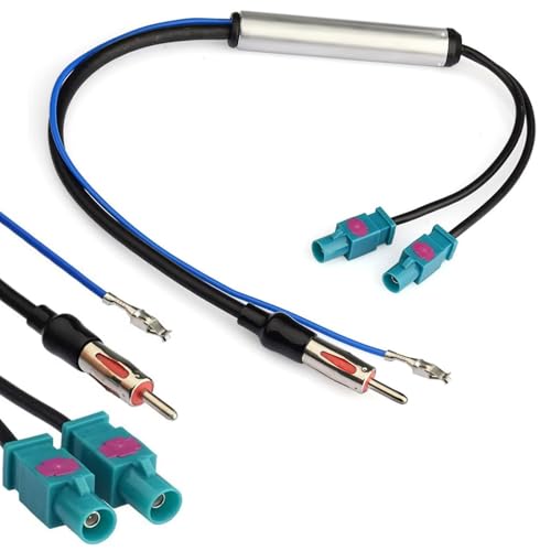 Autoradio Antennenadapter Fakra Splitter, DIN Stecker auf Doppel Fakra Splitter Adapter, mit Phantomeinspeisug Kompatibel mit Autoradio Empfänger/GPS Hauptgerät Autoradio Antennenadapter Fakra Splitter, DIN Stecker auf Doppel Fakra Splitter Adapter, mit Phantomeinspeisug Kompatibel mit Autoradio Empfänger/GPS Hauptgerät von LEMLIN