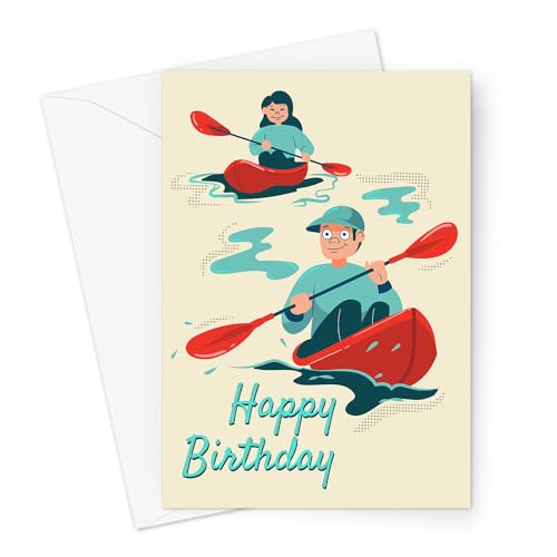 Happy Birthday Canoeing Greeting Card | Couple Canoeing Happy Birthday Card For Canoer, Hobby Birthday Card For Canoeist von LEMON LOCO