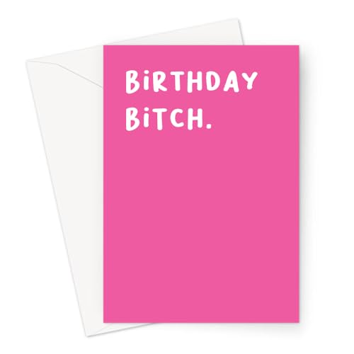 LEMON LOCO Birthday Bitch. Greeting Card | Funny Birthday Card For Her, Rude Birthday Card For Her, Pink Birthday Card, LGBT Birthday Card In Pink von LEMON LOCO