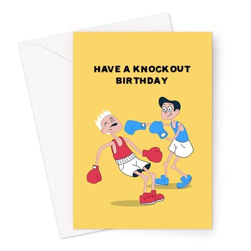 LEMON LOCO Have A Knockout Birthday Greeting Card | Boxing Joke Birthday Card For Boxer, Boxing Fan, Brother, Dad, Boyfriend, Husband, Him, Boxing Themed Birthday Cards, Sports Themed Birthday Cards von LEMON LOCO