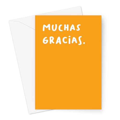 LEMON LOCO Muchas Gracias. Greeting Card | Thank You Card, Spanish Thank You Card, Thanks, Many Thanks, Orange von LEMON LOCO