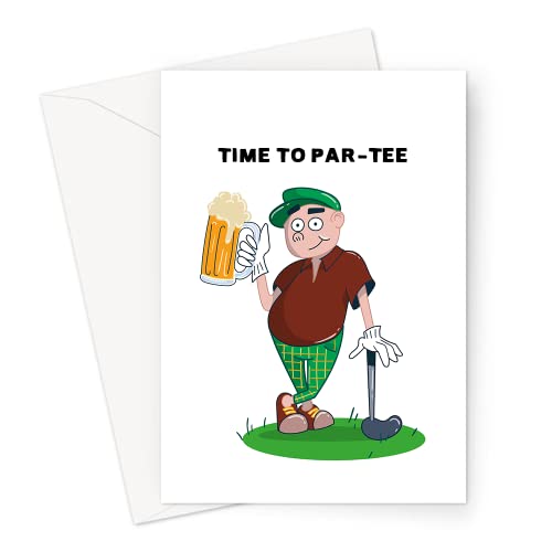 Time To Par-Tee Greeting Card | Golf Birthday Card, Birthday Card For Golfers, Funny Birthday Card For Friend, Golf Birthday Card For Dad, Son, Brother, Husband, Nephew, Male, Him, Men, Lady von LEMON LOCO