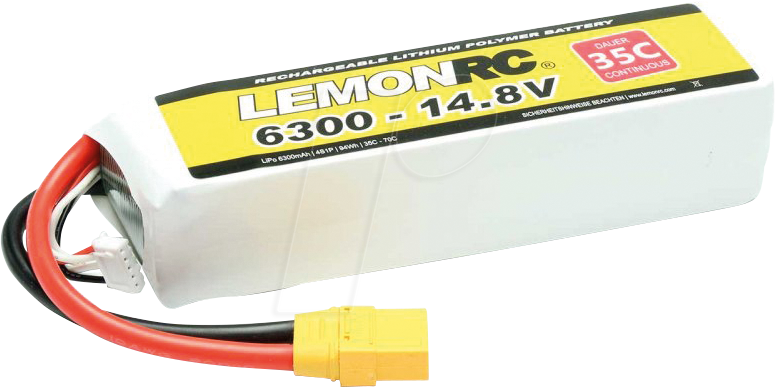 LRC 4S 6300 - LiPo Akku LEMONRC 6300 - 14.8V (35C) von LEMONRC