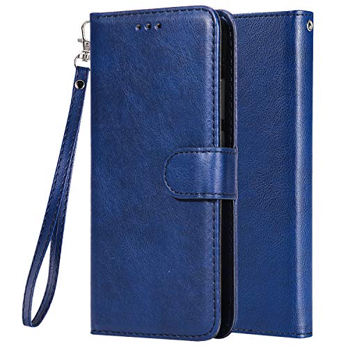 LEMORRY Handyhülle für Apple iPhone 7Plus/8Plus Ledertasche Multifunktional Hülle 2in1 Kartenhüllen & Bilderrahmen Beutel Magnetisch SchutzHülle Silikon Cover Schale für iPhone 6 Plus (Blau) von LEMORRY