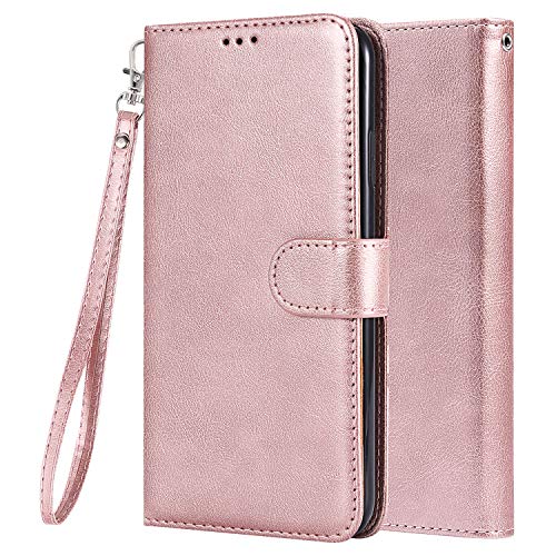 LEMORRY Handyhülle für Apple iPhone 7Plus/8Plus Ledertasche Multifunktional Hülle 2in1 Kartenhüllen & Bilderrahmen Beutel Magnetisch SchutzHülle Silikon Cover Schale für iPhone 6 Plus (Rose) von LEMORRY