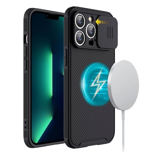 LENGRACE Handyhülle für iPhone 15 PRO Max Hülle,Outdoor Stoßfeste Schutzhülle mit Schiebe Kameraabdeckung,Magnetisches Kabelloses Laden Geschäft Kratzfeste Case Cover-Schwarz LENGRACE Handyhülle für iPhone 15 PRO Max Hülle,Outdoor Stoßfeste Schutzhülle mit Schiebe Kameraabdeckung,Magnetisches Kabelloses Laden Geschäft Kratzfeste Case Cover-Schwarz von LENGRACE
