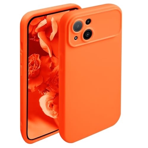 LENGRACE Hülle für Xiaomi Poco C50/POCO C51/A1 2022 4G/A1+ 2022 4G/A2+ 4G Seidig Silikon Hülle,Kamera Schutzhülle Ultradünn Stoßfeste TPU Handyhülle-Orange von LENGRACE