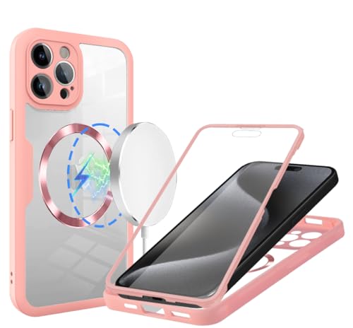 LENGRACE Magnetisch Handyhülle für iPhone 16,Kompatibel mit Magsafe Displayschutz Stoßfest Militärstandard Outdoor Transparent Case Schutzhülle für iPhone 16-Rosa LENGRACE Magnetisch Handyhülle für iPhone 16,Kompatibel mit Magsafe Displayschutz Stoßfest Militärstandard Outdoor Transparent Case Schutzhülle für iPhone 16-Rosa von LENGRACE