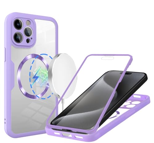 LENGRACE Magnetisch Handyhülle für iPhone 16 Plus,Kompatibel mit Magsafe Displayschutz Stoßfest Militärstandard Outdoor Transparent Case Schutzhülle für iPhone 16 Plus-Lila LENGRACE Magnetisch Handyhülle für iPhone 16 Plus,Kompatibel mit Magsafe Displayschutz Stoßfest Militärstandard Outdoor Transparent Case Schutzhülle für iPhone 16 Plus-Lila von LENGRACE