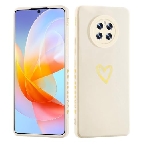LENGRACE für Huawei Mate 50 4G Liebesmuster Hülle,Galvanik Goldfarbene Herzmuster Stilvoll für Mädchen Frauen Stoßfeste Silikon TPU Handyhülle-Weiß LENGRACE für Huawei Mate 50 4G Liebesmuster Hülle,Galvanik Goldfarbene Herzmuster Stilvoll für Mädchen Frauen Stoßfeste Silikon TPU Handyhülle-Weiß von LENGRACE