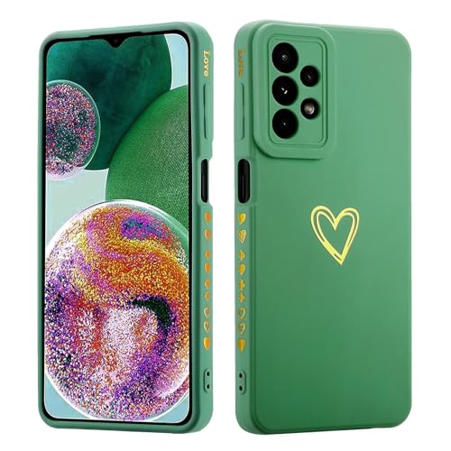 LENGRACE für Samsung Galaxy A32 5G / M32 5G Liebesmuster Hülle,Galvanik Goldfarbene Herzmuster Stilvoll für Mädchen Frauen Stoßfeste Silikon TPU Handyhülle-Grün LENGRACE für Samsung Galaxy A32 5G / M32 5G Liebesmuster Hülle,Galvanik Goldfarbene Herzmuster Stilvoll für Mädchen Frauen Stoßfeste Silikon TPU Handyhülle-Grün von LENGRACE