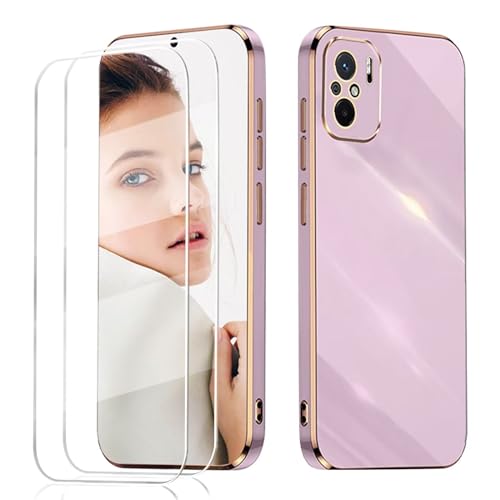 LENGRACE für XiaoMi Poco F3 5G Galvanisierte Hülle mit 2 Stück Schutzfolie,Luxuriös Glatt Ultra Dünn Silikon Stoßfeste TPU Handyhülle-Lila LENGRACE für XiaoMi Poco F3 5G Galvanisierte Hülle mit 2 Stück Schutzfolie,Luxuriös Glatt Ultra Dünn Silikon Stoßfeste TPU Handyhülle-Lila von LENGRACE