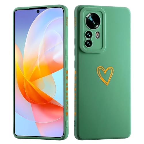 LENGRACE für XiaoMi RedMi Note 12S 4G Liebesmuster Hülle,Galvanik Goldfarbene Herzmuster Stilvoll für Mädchen Frauen Stoßfeste Silikon TPU Handyhülle-Grün LENGRACE für XiaoMi RedMi Note 12S 4G Liebesmuster Hülle,Galvanik Goldfarbene Herzmuster Stilvoll für Mädchen Frauen Stoßfeste Silikon TPU Handyhülle-Grün von LENGRACE
