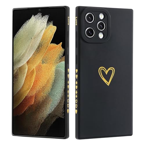 LENGRACE für iPhone 14 PRO MAX 6.7 Liebesmuster Hülle,Galvanik Goldfarbene Herzmuster Stilvoll für Mädchen Frauen Stoßfeste Silikon TPU Handyhülle-Schwarz LENGRACE für iPhone 14 PRO MAX 6.7 Liebesmuster Hülle,Galvanik Goldfarbene Herzmuster Stilvoll für Mädchen Frauen Stoßfeste Silikon TPU Handyhülle-Schwarz von LENGRACE