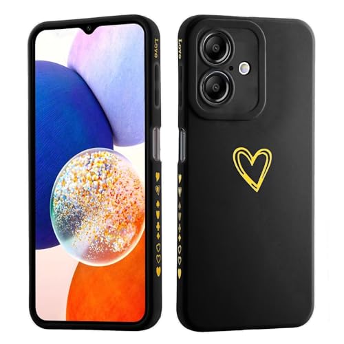 LENGRACE für iPhone 16 Plus 6.7 Liebesmuster Hülle,Galvanik Goldfarbene Herzmuster Stilvoll für Mädchen Frauen Stoßfeste Silikon TPU Handyhülle-Schwarz LENGRACE für iPhone 16 Plus 6.7 Liebesmuster Hülle,Galvanik Goldfarbene Herzmuster Stilvoll für Mädchen Frauen Stoßfeste Silikon TPU Handyhülle-Schwarz von LENGRACE