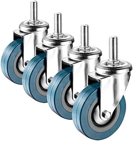 Rollen-Set Mit 4 Doppelverriegelungen Mit M10-M12-Gewindeschaft, 2,5-Zoll-3-Zoll-Lenkrollen, Bewegliche, Geräuschlose, Stoßdämpfende Möbelrollen, Ersatzfußrad Mit Bremsen, Belastung 260 Pfund,Schw Rollen-Set Mit 4 Doppelverriegelungen Mit M10-M12-Gewindeschaft, 2,5-Zoll-3-Zoll-Lenkrollen, Bewegliche, Geräuschlose, Stoßdämpfende Möbelrollen, Ersatzfußrad Mit Bremsen, Belastung 260 Pfund,Schw von LENIUKS