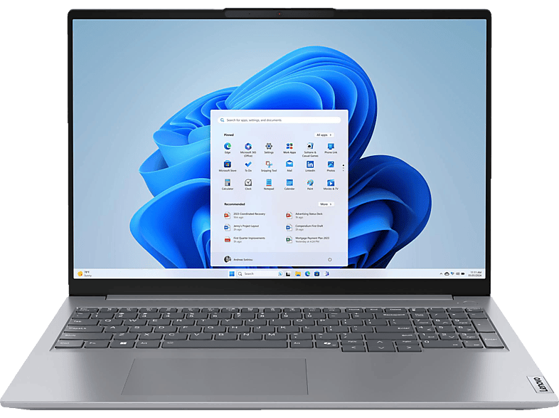 LENOVO - B2B ThinkBook 16 G7, Business Notebook, mit Zoll Display, Intel® Core™ Ultra 5 125U Prozessor, GB RAM, 512 SSD Onboard Graphics, Arctic Grey, Windows 11 Pro von LENOVO - B2B