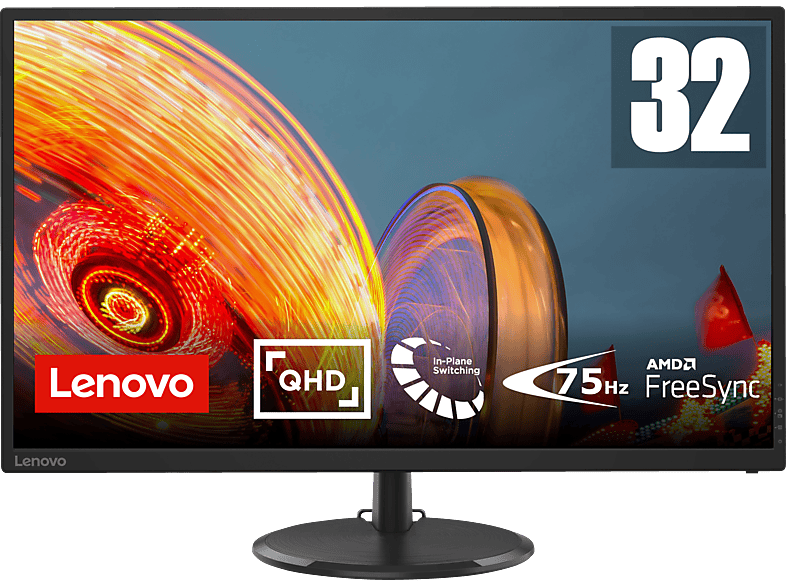 LENOVO D32Q-20 31,5 Zoll QHD Monitor (4 ms Reaktionszeit, 75 Hz) von LENOVO