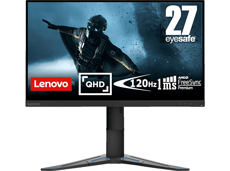 LENOVO G27qe-20 27 Zoll QHD Gaming-Monitor (1 ms Reaktionszeit, 100 Hz) von LENOVO