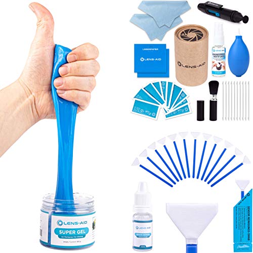 Big Bundle Reinigungsset für Kamera, Objektiv und Sensor Reinigung: Flüssig-Reiniger, Blasebalg, Pinsel, Lens Cleaning Pen, Mikrofasertuch, Cleaning Gel, Sensor Swabs (24 mm) von LENS-AID