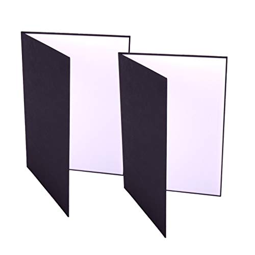 Lens-Aid 3-in-1Falt-Reflektor fürs Fotostudio: Cardboard zum Aufhellen, Kontrast setzen und Ausleuchten in weiß, schwarz, Silber (A4 2er Pack) von LENS-AID