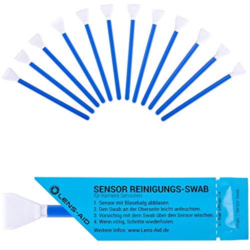 Lens-Aid Sensor Cleaning Swabs zur Reinigung von APS-C Kamera Sensoren: 12x Mikrofaser Cleaning Swab 16 mm einzeln verpackt von LENS-AID