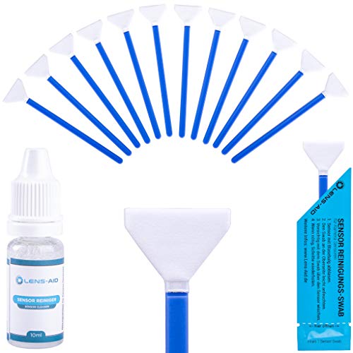 Lens-Aid Sensor Reinigungsset mit Swabs und Flüssig-Reiniger für Vollformat Kameras: 12x Mikrofaser Swab 24 mm einzeln verpackt inkl. Liquid Lens-Aid Sensor Reinigungsset mit Swabs und Flüssig-Reiniger für Vollformat Kameras: 12x Mikrofaser Swab 24 mm einzeln verpackt inkl. Liquid von LENS-AID