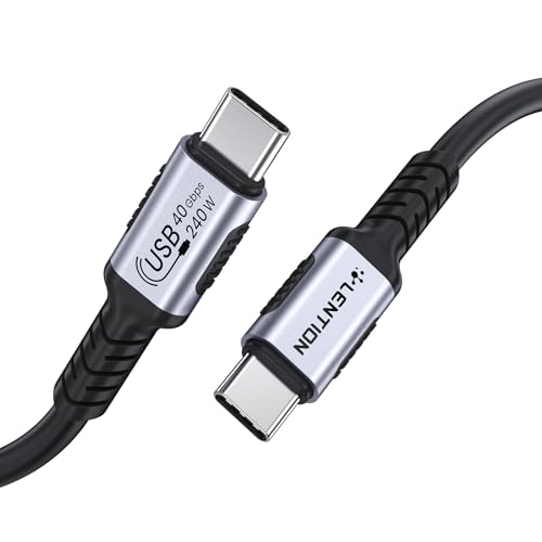 LENTION 1.2m USB 4 Kabel mit Graphene Shielding, 240W PD Charging, bis zu 40Gbps Daten - und 8K Videoübertragung, weiches Flüssigsilikon, für Thunderbolt 4, MacBook Pro, iPhone 16, iPad Pro, Dell XPS von LENTION