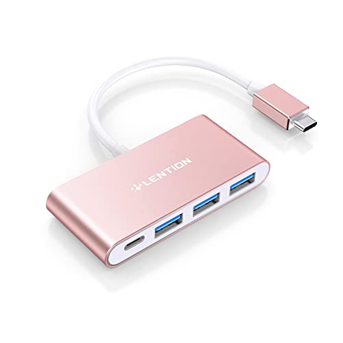 LENTION 4 in 1 USB C Hub auf USB, 3 x USB3.0 Anschlüsse, PD 100W Aufladung, Für 2023 2022-2016 MacBook Pro/Air 13/14/15/16, ChromeBook,Laptop, XPS, Multiport, Vollfunktionelle USB C Adapter,Mehr von LENTION