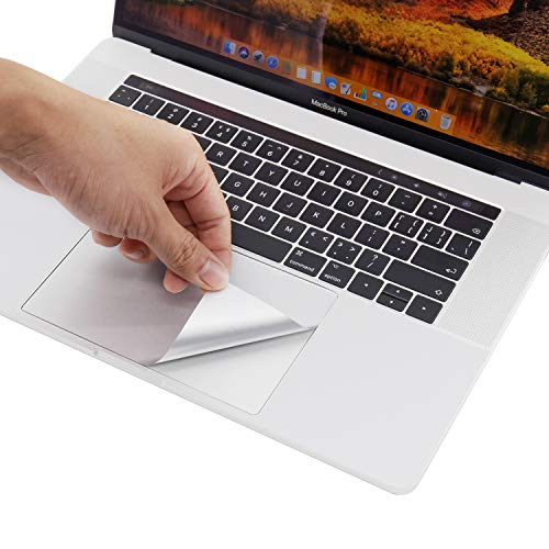 Lention Palm Rest Cover Haut mit Trackpad Protector für MacBook Pro (15-Zoll, 2016-2019), mit Thunderbolt 3 Ports und Touch ID, Schutz Vinyl Aufkleber Aufkleber (Silber) von LENTION