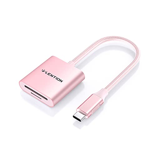 LENTION SD Kartenleser USB C auf SD und Mirco SD, Typ-C Kartenlesegerät für SD&TF UHS-I-Karte Kompatibel mit 2023-2018 MacBook Pro/Air 13/15/16, Mac Air/iPad Pro/Surface/iPhone 15/ Thunderbolt 3/4 von LENTION