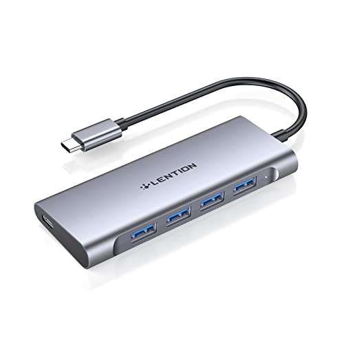 LENTION USB C Hub mit 4X USB 3.0 in 5Gbps und 60W Typ C Aufladung, Universal Multiport Adapter, Für 2023-2016 MacBook Pro/Air 13/14/15/16, Neues Mac Air, New Surface, Chromebook,Laptop, Mehr von LENTION