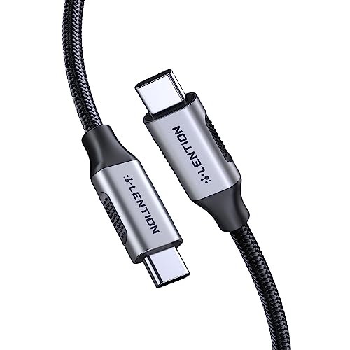 LENTION USB C Kabel auf USB C, 1M Datenkabel, Videoübertragung 4K@60Hz, 100 W Schnellladung, USB-3.1 Gen.2-Standard in 10Gbps, Kompatibel mit dem neuen MacBook Pro/iPad Pro/Mac Air, Handy, Mehr von LENTION