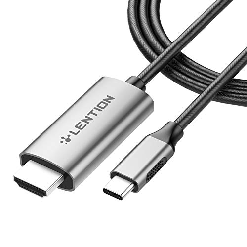 LENTION USB-C auf HDMI Kabel Adapter, 4K/60Hz Digital AV für MacBook Pro, Neues iPad Pro and Mac Air, Chromebook 13/15, Surface Book 2/Go, Samsung S9/S8/Note 9,Mehr (6FT/1.8m, Space Grau) von LENTION