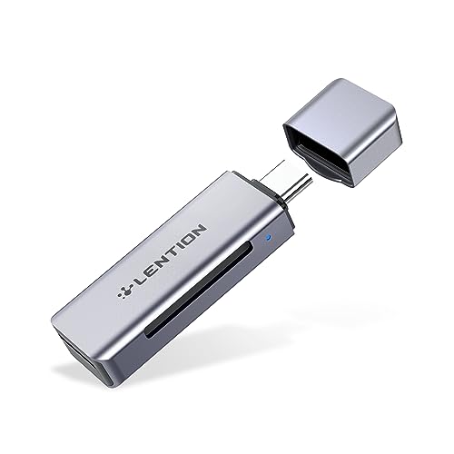 LENTION USB-C auf SD/Micro SD, 2-in-1 USB Typ C Speicher Kartenleser, Für 2020-2016 MacBook Pro 13/15/16, Neues Mac Air/iPad Pro/Surface, Samsung S20/S10/S9/S8/Plus/Note, Mehr (Space Grau) von LENTION