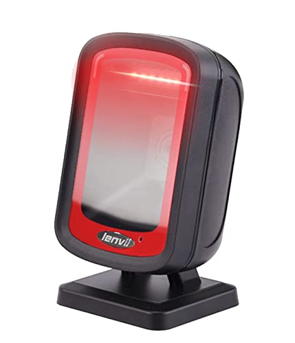 LENVII E633 Desktop 2D Barcode Scanner Omnidirektionaler Handsfree automatischer USB QR Code Scanner, erfassen Barcodes vom Handy-Bildschirm, automatische Bilderkennung von LENVII