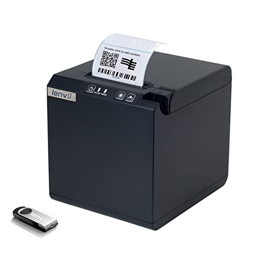 LENVII LV-275 2-Zoll-USB-Etikettendrucker, 58MM Barcode-Drucker, thermische Etikettenhersteller-Maschine, kompatibel mit Windows-Mac 203 DPI Barcode-Etikettendrucker von LENVII