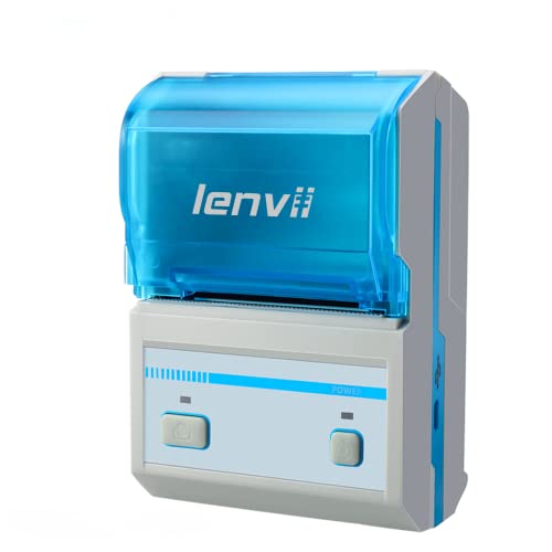 LENVII LV-278B 58MM Bluetooth Thermoetikettendrucker 2 Zoll Barcode-Drucker Mini Belegdrucker 2 in 1 Drucker Kompatibel mit Android/iOS System von LENVII